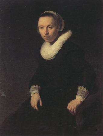 REMBRANDT Harmenszoon van Rijn Portrait of a young woman seted, (mk330 Germany oil painting art